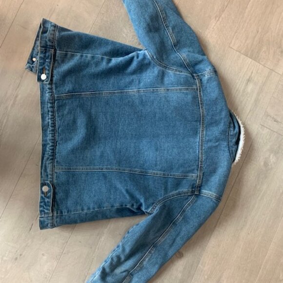 Free People Jean Jacket with Faux Fur Lining - Picture 3 of 5